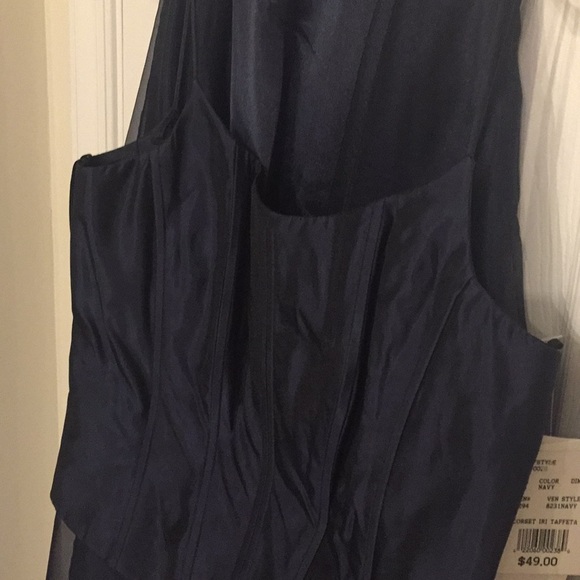 2 piece navy blue prom dress, bridesmaid dress - Picture 8 of 8